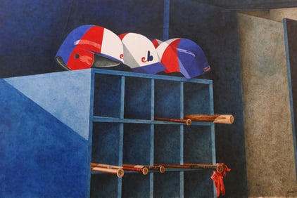 Dwight Baird - Dugout Sunspot - 1991 Watercolor - SIGNED 20" x 30"
