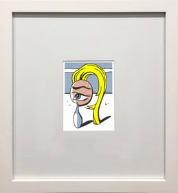 Roy Lichtenstein - Girl with Tear I - 1994 Offset Lithograph 7" x 5"