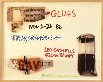 Robert Rauschenberg - Gluts - 1986 Offset Lithograph - SIGNED 22.5" x 28.5"