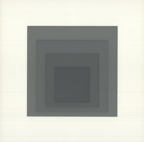 Josef Albers - Gray Instrumentation I - 1974 Serigraph 8" x 8"
