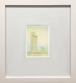 Frank Lloyd Wright - H.C. Price Company Tower - 1994 Offset Lithograph 7" x 5"