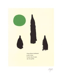 Joan Miro - Illustrated Poems-"Parler Seul" VI - 2004 Lithograph 23.5" x 17.75"