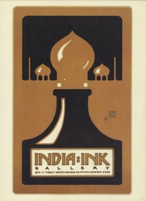 David Lance Goines - India Ink Gallery - 1978 Offset Lithograph 15.25" x 11.25"