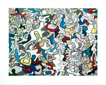 Jean Dubuffet - La Vie de Famille - Offset Lithograph 25.6" x 31.5"