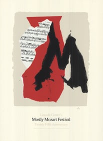 Robert Motherwell - Mostly Mozart Festival - 1991 Serigraph - SIGNED 40" x 29.25"