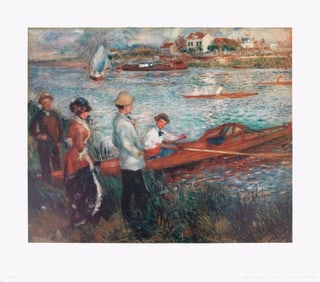 Pierre-Auguste Renoir - Oarsmen at Chatou - Offset Lithograph 26" x 29.5"