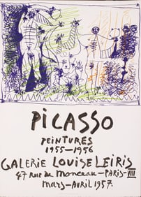 Pablo Picasso - Peintures 1955-1956 - 1957 Lithograph 28.5" x 20.75"