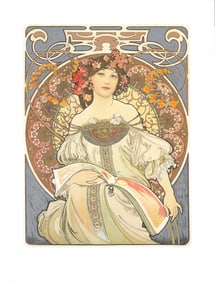 Alphonse Mucha - Reverie - 2010 Mixed Media 27" x 20.75"