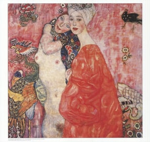 Gustav Klimt - The Girlfriends - 2002 Offset Lithograph 17" x 17.75"