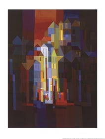 Ton Schulten - Town by Night - 1999 Offset Lithograph 31.5" x 23.5"