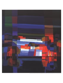 Ton Schulten - Winter at the Waterslide - 1999 Offset Lithograph 31.5" x 23.5"