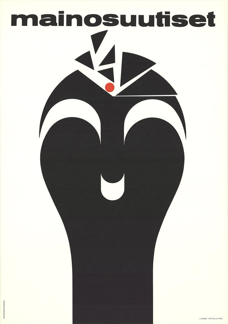 Lasse Hietala - Advertisement News (Mainosuutiset) - 1970 Lithograph 39.5" x 27.5"