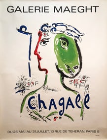 Marc Chagall - Artist as Phoenix - 1972 Lithograph 62.75" x 47.25"