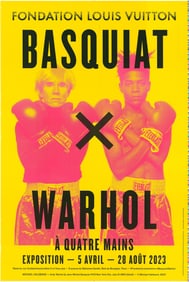 Michael Halsband - Basquiat x Warhol  Quatre Mains - 2022 Offset Lithograph 66" x 46.5"