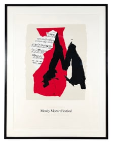 Robert Motherwell - Mostly Mozart Festival - 1991 Serigraph 46.75" x 36"