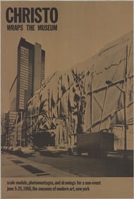 Javacheff Christo - Museum of Modern Art Wrapped - 1968 Offset Lithograph 33.5" x 22.5"
