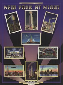 Andy Hickes - New York at Night - 1997 Offset Lithograph 24" x 18"