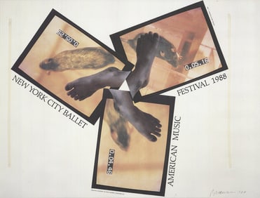 Bruce Nauman - New York City Ballet 1988 - 1988 Offset Lithograph 23.5" x 31"