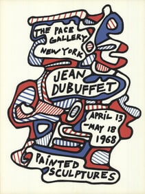 Jean Dubuffet - Painted Sculptures - 1968 Lithograph 24.75" x 18.75"