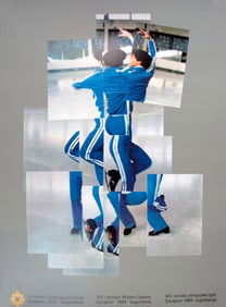 David Hockney - Sarajevo Winter Games - 1984 Offset Lithograph 33.5" x 24.5"