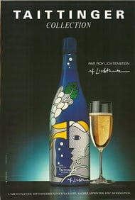 Roy Lichtenstein - Taittinger Collection Champagne - 1990 Offset Lithograph 67" x 47.25"