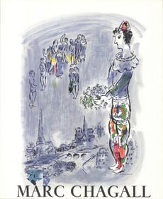Marc Chagall - The Magician of Paris - 1970 Lithograph 24.5" x 20"