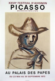 Pablo Picasso - XXVII Festival D?Avignon - 1973 Lithograph 30" x 20.5"