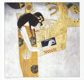 Gustav Klimt - Beethovenfries - 2010 Offset Lithograph 17" x 17.75"