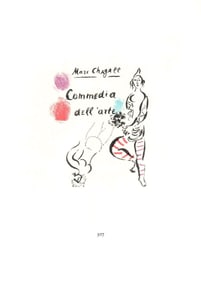 Marc Chagall - Commedia dell'arte - 1963 Offset Lithograph 12.5" x 9.75"