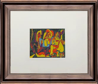 Pablo Picasso - Le Dejeuner sur L'Herbe - 1971 Linocut 8" x 9.5"