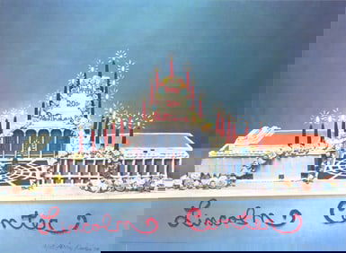 Larry Rivers - Lincoln Center 20th Anniversary - 1979 Offset Lithograph - SIGNED 26" x 35.5"