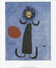 Joan Miro - Painting (Woman in Front of the Sun) - 2010 Offset Lithograph 22.75" x 19"