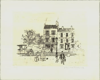 Michel Delacroix - Paris II - 1990 Etching - SIGNED 14.5" x 18.5"