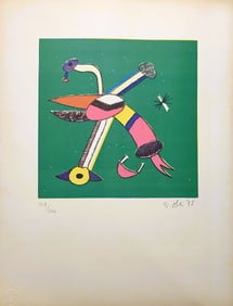 Otmar Alt - Pelikan - 1976 Lithograph - SIGNED 16" x 12.25"
