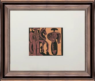 Pablo Picasso - Picador et Torero - 1971 Linocut 7.75" x 9.5"