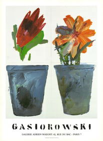 Gerald Gasiorowski - Pots De Fleurs #85/86 - 1993 Offset Lithograph 29" x 21.25"