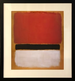 Mark Rothko - Red, Black, White on Yellow, 1955 - Offset Lithograph 28.75" x 26"