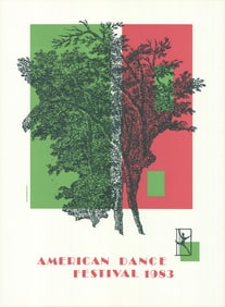 Jack Perlmutter - American Dance Festival 1983 - 1983 Lithograph 30" x 22"
