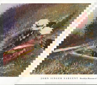 John Singer Sargent - An Out-of-Doors Study - 2001 Offset Lithograph 23.25" x 26.25"