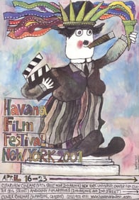 Eduardo Munoz Bachs - Havana Film Festival - 2001 Offset Lithograph 36" x 26.5"
