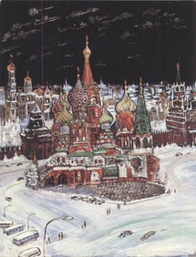 Lucy Taylor - Highlights of Moscow - 1987 Offset Lithograph 7" x 5.5"