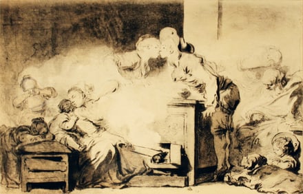 Jean-Honore Fragonard - L'Occasion - 1930 Offset Lithograph 9.75" x 12.5"