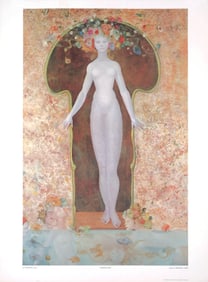 Leonor Fini - La Serrure - 1980 Offset Lithograph 31.5" x 23.5"
