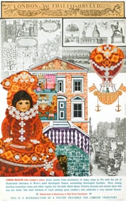 Carol Barker - London Museum tells London's Story - 1970 Offset Lithograph 39.5" x 25"