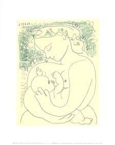 Pablo Picasso - Maternite - 1996 Offset Lithograph 12" x 9.5"