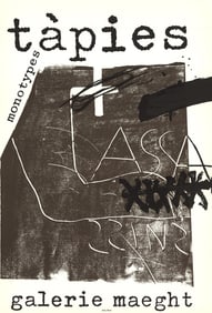 Antoni Tapies - Monotypes - 1974 Lithograph 29" x 19.5"