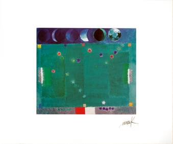 Artist Unknown - Moon Phase - 1995 Offset Lithograph 19.5" x 23.5"