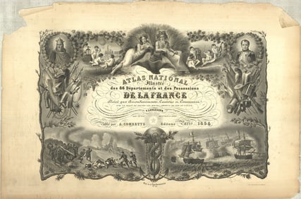 Victor Levasseur - National Illustrated Atlas of the 86 Departments and Possessions of France - 1846