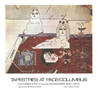 Saul Steinberg - Persian Rug - 1977 Offset Lithograph 23.5" x 26"