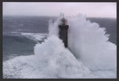 Jean Guichard - Phares Dans la Tempete - Kereon (Sm) - Offset Lithograph 19.75" x 28.75"